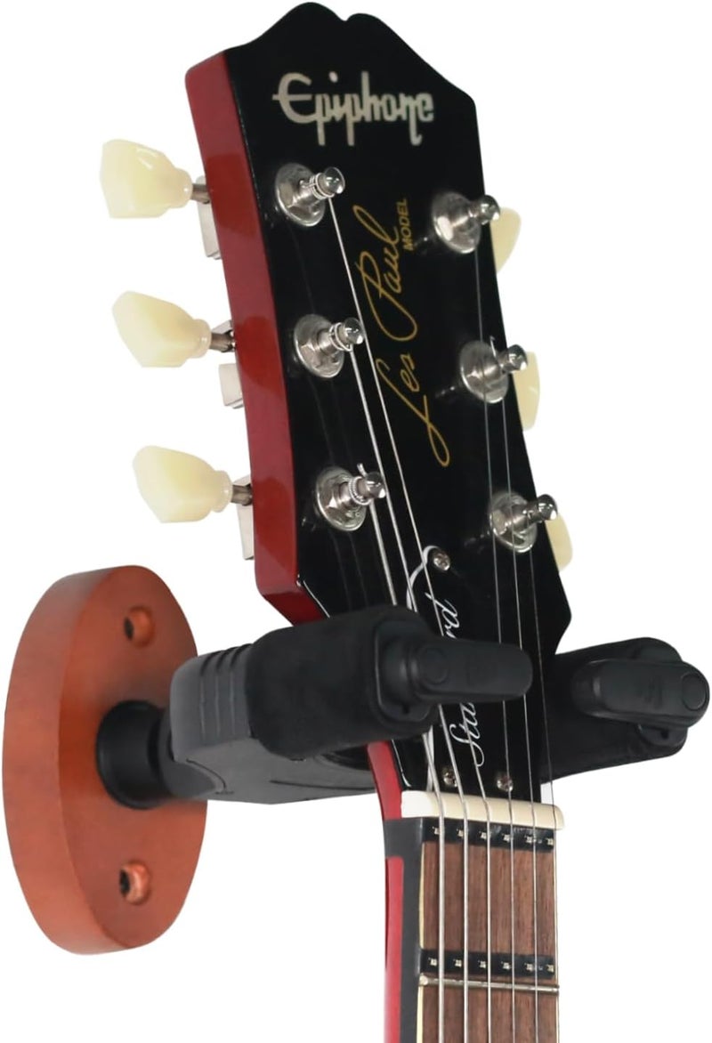 AUPHY Guitar Wall Mount Auto Lock,Guitar Wall Holder with Nitro-Safe Velvet,Universal Compatibility for All Headstocks and Neck Widths Supports Acoustic, Electric, and Bass Guitars - Image 1